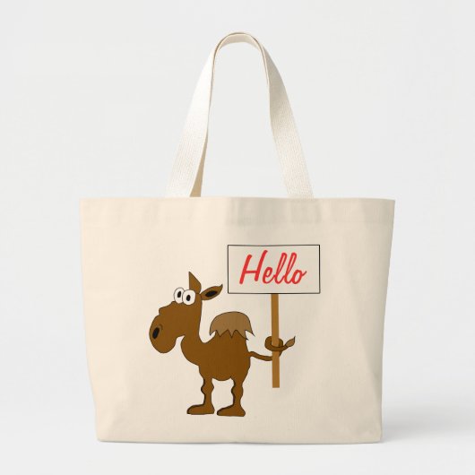 Kamel mit Zeichen-Tasche Jumbo Stoffbeutel (Vorne)