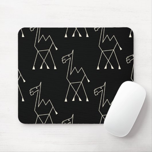Kamel, Pad mit schwarzer Maus Mousepad (Mit Mouse)