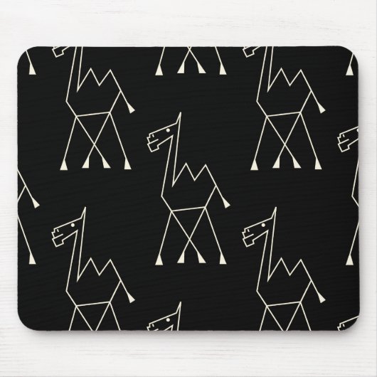 Kamel, Pad mit schwarzer Maus Mousepad (Vorne)