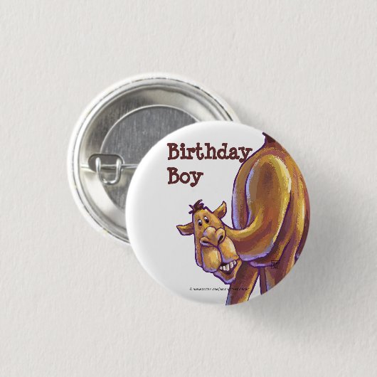 Kamel-Party-Mitte Button (Vorne & Hinten)