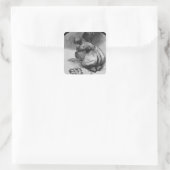 Kamel Quadratischer Aufkleber (Tasche)