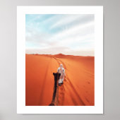 Kamel reiten in der Sahara-Wüste Marokko Poster (Vorne)