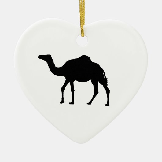 Kamel-Silhouette Keramik Ornament (Vorne)