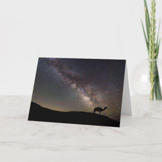 Kamel Silhouette und Milkyway Karte (Vorderseite)