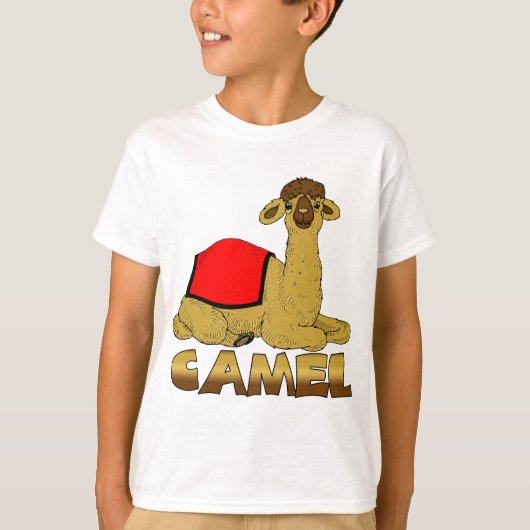 Kamel-T-Shirt für Kinder - Cartoon-Kamel T-Shirt (Vorderseite)