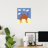 Kamel über die Wüstendünen Poster (Heimbüro)