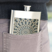 Kamel und aquamarines Kaleidoskop Flachmann (Beispiel)