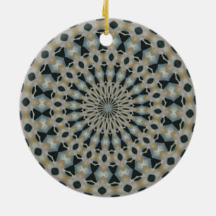 Kamel und aquamarines Kaleidoskop Keramikornament