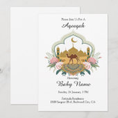 Kamel und Moschee Harmonie Einladung (Vorne/Hinten)