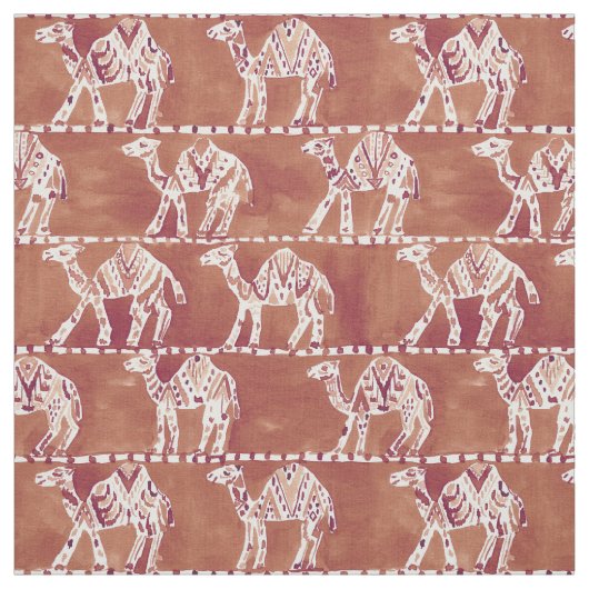 KAMEL-WOHNWAGEN Boho Aquarell-Muster Stoff (Muster)