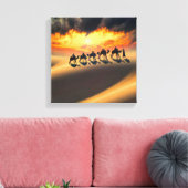 Kamelbahn überquert die Wüste Leinwanddruck (Insitu (Wohnzimmer))