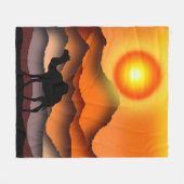 Kamele 4 fleecedecke (Vorderseite (Horizontal))