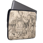 Kamele, die in Kostümen verkleidet sind Laptopschutzhülle (Vorne Rechts)