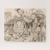 Kamele, die in Kostümen verkleidet sind Puzzle (Horizontal)