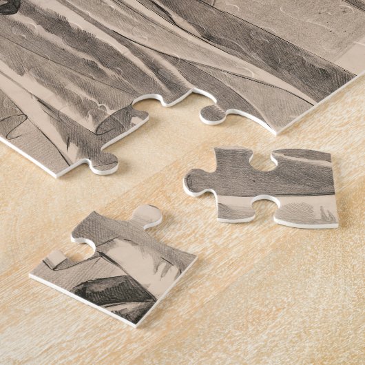 Kamele, die in Kostümen verkleidet sind Puzzle (Seite)