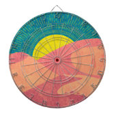Kamele durchqueren Sanddüne in der Wüste Dartscheibe (vorne)