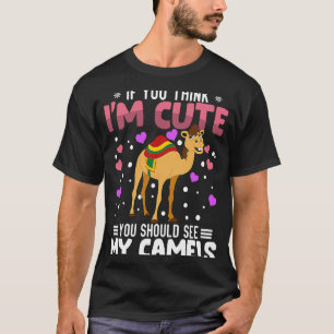 Kamele HerzValentinstag Tier für weibliche Kinder T-Shirt