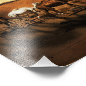 Kamele in der Wüste Fotodruck (Ecke)