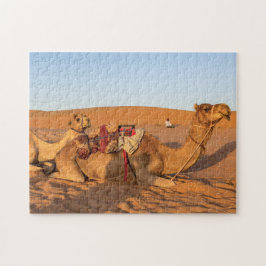 Kamele in der Wüste Oman Wahiba Puzzle