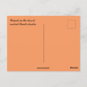 Kamele in der Wüste Saudi-Arabiens Postkarte (Rückseite)