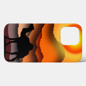 Kamele in der Wüste Sunset iPhone Case (Rückseite (Horizontal))