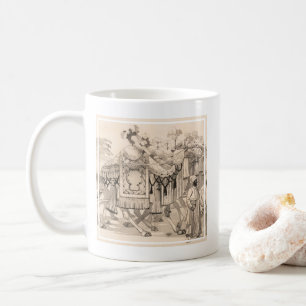 Kamele in Kostümen gehend Kaffeetasse