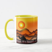 Kamele in sonniger Tasse - Malerei (Links)
