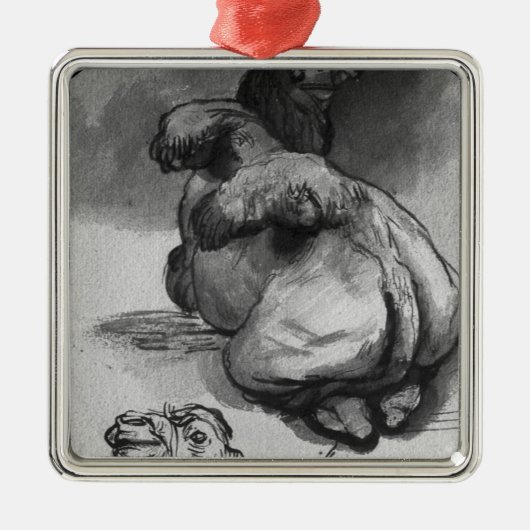 Kamele Silbernes Ornament (Vorne)