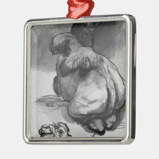 Kamele Silbernes Ornament (Links)