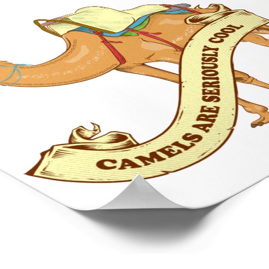 Kamele sind cool poster (Ecke)