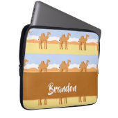 Kamele stehend im Wüstenmuster Laptopschutzhülle (Vorne Rechts)