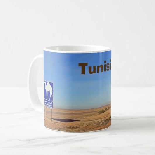 Kamelen - Zeichen, Tunesien Kaffeetasse (Vorderseite Links)