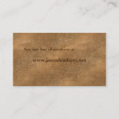 Kamelfarbener Lederhintergrund Visitenkarte (Rückseite)