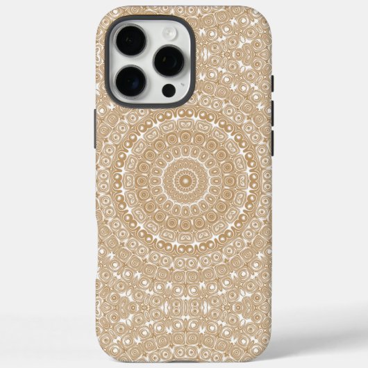 Kamelfarbenes Mandala-Muster-Design Case-Mate iPhone Hülle (Rückseite)