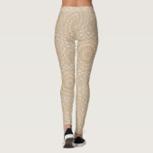 Kamelfarbenes Mandala-Muster-Design Leggings (Rückseite)