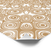 Kamelfarbenes Mandala-Muster-Design Poster (Ecke)