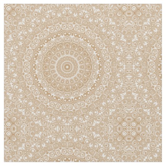 Kamelfarbenes Mandala-Muster-Design Stoff (Nahaufnahme)