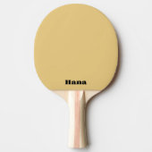 Kamelfarbiger Text auf beiden Seiten Tischtennis Schläger (Vorderseite)