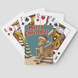 Kamelfensterplatz Weihnachtsmotiv Spielkarten