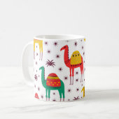 Kamelflache Farbe, dekoratives Muster. Kaffeetasse (Vorderseite Links)