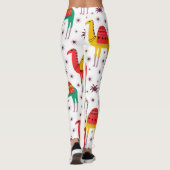 Kamelflache Farbe, dekoratives Muster. Leggings (Rückseite)