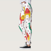 Kamelflache Farbe, dekoratives Muster. Leggings (Links)