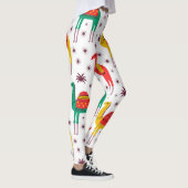 Kamelflache Farbe, dekoratives Muster. Leggings (Rechts)