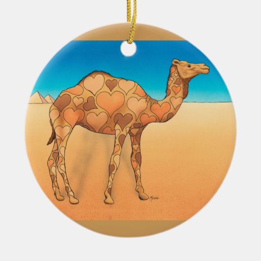 Kamelflarve Keramik Ornament (Vorne)