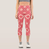 Kamelias geometrisches Muster 1 Capri Leggings (Vorderseite)