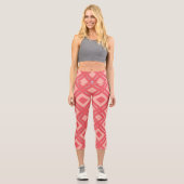 Kamelias geometrisches Muster 1 Capri Leggings (Vorderseite)