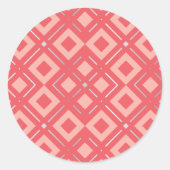Kamelias geometrisches Muster 1 Runder Aufkleber (Vorderseite)
