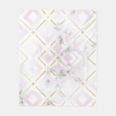 Kamelias geometrisches Muster 4 Fleecedecke (Vorderseite)