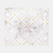 Kamelias geometrisches Muster 4 Fleecedecke (Vorderseite (Horizontal))