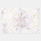 Kamelias geometrisches Muster 4 Geschenkpapier Set (Vorderseite 3)